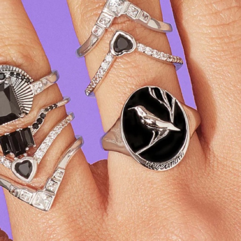 Little Rooms 🖤 Sterling Silver Nevermore Ring 🖤 Size 10